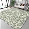Generic Tappeto Salotto Foglie Pianta Vintage 60 x 110 cm Morbido Pelo Corto Tappeto Scendiletto Camera da Letto Tappeti Lavabili per Cameretta Bambino Ufficio Camera Sala da Pranzo, Verde Salvia