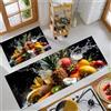 MULERN Set di Tappetini da Cucina Antiscivolo 2 Pezzi, Tappeti Frutta Spruzzi D'Acqua Tropicale Frutta Lavabili Resistente all'olio, per Corridoio Sala da Pranzo Ingresso, Colorato, 43x75cm+43x150cm