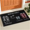 Wanapix | Zerbino Personalizzato Famiglia | Zerbino Ingresso Interno | Tappeto Entrata Interno | Base Antiscivolo | Ricciolo | 75x43 cm | Scarpe + Animale (4)