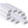 AFTERTECH 10x 3metri (30M) 1708B 17x8mm PROFILO ALLUMINIO BIANCO PER STRISCE STRIP LED BARRA RIGIDA 3MT + COPERTURA (10x 3metri 1708bianco milk)