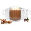 Sendez 6 bicchieri da caffè, 360 ml, impilabili con struttura in rilievo, lavabili in lavastoviglie, resistenti al calore, ideali per caffè, tè, cappuccino, latte macchiato