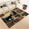 Generic Tappeti E Tappetini Marrone scuro Decorazioni Per Interni Tappeti 140 x 200 cm Tappeto Moderno Da Salotto Di Grandi Dimensioni Stile Country Animale Alce Moquette polyester antidérapante à thème