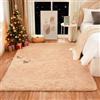 ZXIAOHUI Tappeto Lungo Pelo Shaggy 70 x 140 cm Fondo Antiscivolo, Morbidissimo e Soffice, Shaggy a Pelo Lungo, Lavabile Fino a 30 Gradi, Tappeti Salotto Moderno, Tappeto Pelo Lungo, per Soggiorno, Beige