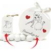 Mr Pubblicità - kit da 75 pezzi PERSONALIZZATI (stampa inclusa) - 25 Scatoline Portaconfetti + 25 Tag + 25 Nastrini, Per Sposi, Matrimonio, Nozze, Promessa, Scatolino, Bomboniera