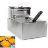 Levkitch Friggitrice in acciaio inox, 1 serbatoio da 5,5 l, con funzione zona fredda e livello di riscaldamento e regolabile Timer Regolabili(1 x 5,5 l)