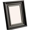 Zoegneer Cornice portafoto vintage nera, 25,4 cm, con strisce grandi e gancio per appendere foto artistiche e esporre ricordi su pareti o desktop, colore nero antico