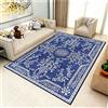 BUANFUA Zerbino Esterno Zerbino 60X90cmFiori bianchi su sfondo blu Ingresso casa Tappetino Zerbino Camera da Letto Bagno Casa Assorbente Tappeto Antiscivolo Tappetino