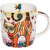 Maxwell & Williams Maxwell Williams - Tazza con mucca Betsy, in porcellana, multicolore, Porcellana, Caff, Tabby (Cat)