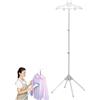 Generico Supporto Da Stiro Verticale Telescopico,155cm Supporto Da Stiro Verticale,Grucce Per Ferro Da Stiros Vapore,Rotazione orizzontale di 360 gradi,Altezza Regolabile,Leggero e portatile