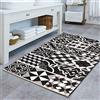 EmporioHome Tappeto Corsia Guida Antiscivolo tappeto Cucina Bagno Camera moderno in morbida ciniglia Made in italy (57x140, Nero)