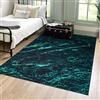 Mazovia Tappeto Salotto Moderno - Tapeto Stampato a Pelo Corto - Morbido Tappeto Camera da Letto - Antiscivolo Tapeto TOSCANA - Tappeto Salotto Motivo Marmo Astratto - Verde 120x170cm
