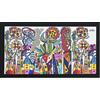emmevi Zerbino Gomma Dipinto Artistico Jack Ottanio Pop Art 40X70 Ingresso Antiscivolo, Plutone Garden