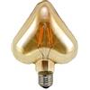 TECNOLUX EURO-Lampadine LED 4W E27 a filamento, illuminazione vintage LED 4W Edison Warm 3000K Heart