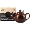 London Pottery Teiera Farmhouse con infusore, ceramica, Rockingham Brown, 2 tazze (600 ml)