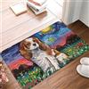 OOAHJEID Zerbino Cavalier King Charles Spaniel ritratti di animali domestici arte zerbino antiscivolo cucina bagno tappeto camera da letto balcone ingresso tappeto