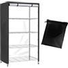 Homefurnishmall Copertura protettiva per scaffali, con cerniere a 3 vie, rivestimento impermeabile per scaffali, 91,7 x 45,7 x 182,7 cm (lunghezza x larghezza x altezza)