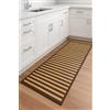 GX GARGIX Tappeto Cucina Antiscivolo, Passatoia Lavabile, Set Stuoie Multiuso con Bordo in Tessuto Degrade Cucina Varie Misure e Colori (50X340cm, NMB-4 Marrone)