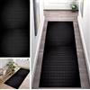 ZUZEKU Tappeto a passatoia astratto per corridoio, cucina, lavabile, antiscivolo, vintage, nero, per corridoio, soggiorno, camera da letto, venduto al metro, personalizzabile, 60 x 250 cm