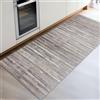 CosìCasa Tappeto Bamboo Cucina Legno Eco-Sostenibile Versatile Antiscivolo Lavabile, Ideale per Bagno, Cucina o Esterno [50x500 cm, Grigio - Tortora]
