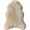 FURRYMAN Pelle di pecora, bianco, naturale, senza cromo, pelliccia bianca, media (100-110 cm), capelli morbidi e sciolti, pelliccia di agnello decorativa naturale