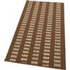 emmevi Tappeto Cucina Morbido 3D Assorbente Lavabile Antiscivolo Passatoia Bordata A Righe 50x110 Marrone