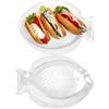 MamboCat Oslo - Set di 2 piatti da pesce L L I (L x P) 35 x 24 cm, in vetro con rilievo di pesce per pesce, frutti di mare, insalate, snack & Co.