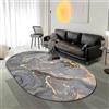 Tappeti Design Tappeto ovale Soggiorno Tappeto Grande per Camera da Letto Grigio porpora dorato Lavabile Tappeti Morbido Tappetino Home Decor Tappeto Ovale 80X160CM