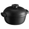 Emile Henry eh779564 Cocotte rotonda Delight, Nero, 2 l