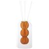 Brandani 51705 DIFFUSORE DI FRAGRANZA BUBBLE AMBRA VETRO C/BASTONCINI FIBER WOOD, 11x17.5h cm