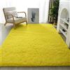 Lifup Tappeto Peloso Morbida Soffici Antiscivolo Tappetino a Pelo Lungo Rettangolo per Soggiorno Camera da Letto giallo 80 x 120 cm