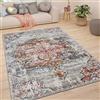 Paco Home Tappeto Soggiorno Tappeto Salotto Pelo Corto Vintage Pastello Moderno Orientale, Dimensione:60x100 cm, Colore:Antracite