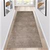 Siunwdiy Tappeto Da Cucina Marrone 3.4 Metri Moderno Antiscivolo Lavabile, Passatoia Tinta Unita Per Corridoio, Camera Da Letto, Soggiorno, Light Brown, 60x340cm