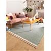 benuta Tappeto in lana pop Karla - Menta, 160 x 230 cm, cotone, lana, rettangolare e stile: tinta unita, Hygge & Cozy, minimalista, facile da pulire, per soggiorno camera da letto