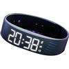 LVYXON Smart Wristband silenzioso vibrazione sveglia orologio con cronometro, contapassi e distanza, misurazione calorie bruciate, monitoraggio del sonno, doppia vibrazione promemoria, comoda ricarica USB