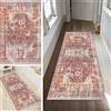 Poaegle Tappeto passatoia lungo e antiscivolo, lavabile per camera da letto, vintage, 100 x 350 cm, resistente e al metro