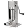 Zelsius | Macchina per riempire salsicce professionale in acciaio inox + quattro diversi tubi di riempimento | insaccatrice, pressa per salsicce, macchina con cambio a due velocità (2 Litro, argento)