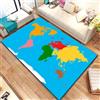 Generic Tappeto In Velluto Di Cristallo, Tappeto Per Soggiorno E Camera Da Letto, Morbido Tappeto Antiscivolo,Coperta Per Divano Con Cuscino Per Tavolino Con 3D Stampa Mappa Retrò - Pulizia Facil -56256824429