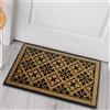CARPETIA Zerbino Tappeto Cocco, sostenibile ed ecologico, decorazioni in nero, 60x90 cm