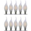 Botlighting Bot Lighting Shot Set 10 Lampadine Led Fiamma vetro Smerigliato 4,5W 470lm E14 2700k
