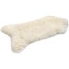 HOME LAMB Pelle di Pecora Bianco 90-100 cm - Tappeto Naturale Pelle di Agnello Vero - Coperta Morbida Pelosa