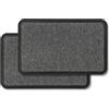 Astra Zerbino per esterni e interni - 40 x 60 cm Set da 2 Linee grigie - Zerbino antiscivolo - Tappeto cattura-sporco molto resistente - Zerbino per gradini