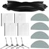 Fauhapyway Kit di ricambio per filtro a spazzola principale, per aspirapolvere Hoover HG4, panno per mocio, spazzola laterale per aspirapolvere robot Hydro Pro