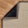 Estores Basic STORESBASIC Tappeto Vinilico Antiscivolo, Lavabile e Resistente alle Macchie, Tessuto Intrecciato e Senza Pelucchi, Tappeto in Vinile per Interni ed Esterni, Marrone Chiaro con Bordo 80x150