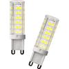 ZYUJIA Lampadina LED G9 Base 7W 220-240V(Equivalente a Lampadina Alogena G9 60W) 600LM Non Dimmerabile Bianco Freddo 6000K Lampadina a Capsula G9,Confezione da 2