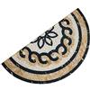 SUCHUANGUANG Zerbino semicircolare, Tappetino in PVC a Mezza Luna con Motivo in Marmo Antiscivolo, zerbini 30X60cm