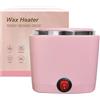 Creacloud Scaldacera 200 ml per Ceretta a Caldo, Mini Scalda Cera Elettrico Compatto e Portatile con Ciotola in Silicone, per Cera Depilatoria, Viso, Ascelle, Zona Bikini e Piccole Zone (rosa, quadrato)