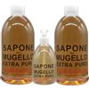 FEI FAN Sapone Extra Puro Per Mani, Viso e Corpo, Con Estratto Biologico Di Foglia Di Olivo e Olio Essenziale 1 Flacone da 500ml + Ricarica da 1000ml (1x 500ml + 2x Ricarica 1L, Marsiglia)