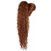 Ser Mulher Coda Capelli Extension Riccia, Lunga: 70 cm - Peso: 146 g con Coulisse Regolabile - Coda Finta Capelli, Voluminosa in Termofibra Naturale, Facile da Applicare, JACY, (Light Brown, 70 cm)