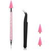 BinPhorm Penna per Strass Nails,Doppia Testa Penne per Nail Art Penna per Punteggiatura Penna di Raccoglitori di Gioielli Nail Art DIY Decorazione Strumento