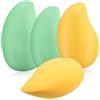 AUTSUPPL Spugnette in Poliuretano 4 Pezzi per Trucco a Forma di Mango Riutilizzabili e Morbide che Aumentano di Dimensione a Contatto L'acqua per Trucco Quotidiano